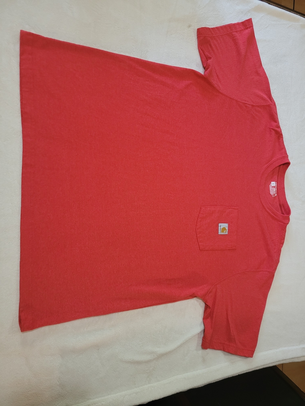 Carhartt Men's Short Sleeve Red Tshirt Size XL Loose Fit